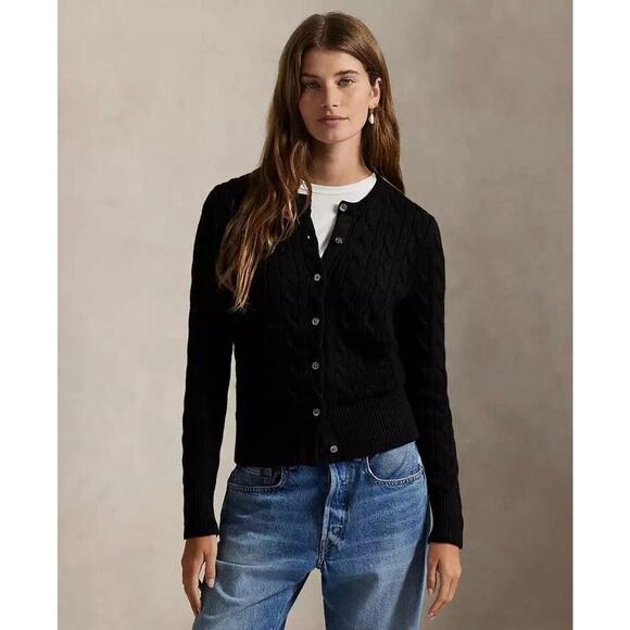 Lord & Taylor Sweaters - Lord & Taylor 100% Cashmere Cable Knit Cardigan Sz Large